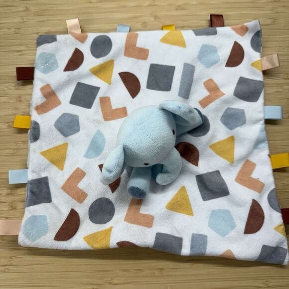 Parents Choice Baby Elephant Security Lovey Tags Geometric Pattern - Picture 1 of 4